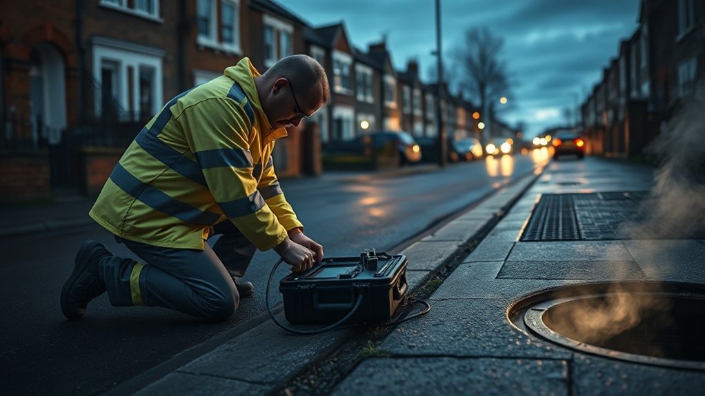 No-dig underground leak detection equipment in Rotherhithe